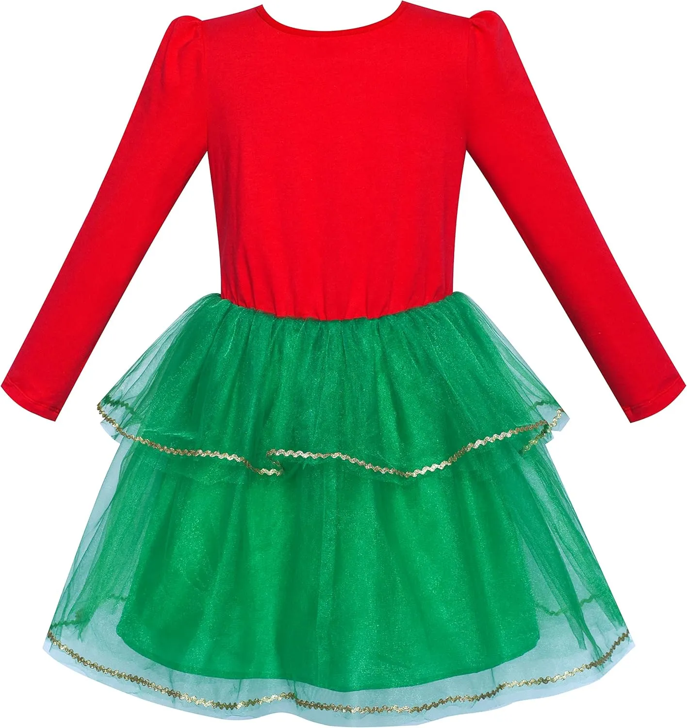 Sunny Fashion Girls Dress Long Sleeve Christmas Owl Sparkling Sequin Tulle