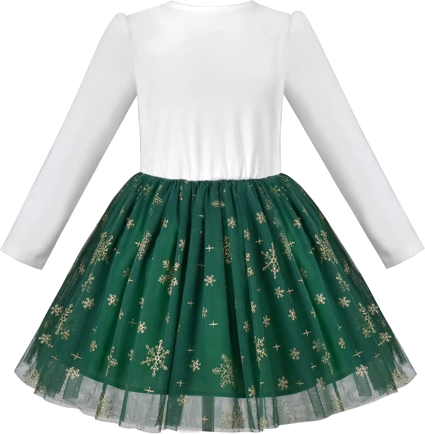 Sunny Fashion Girls Dress Long Sleeve Christmas Owl Sparkling Sequin Tulle