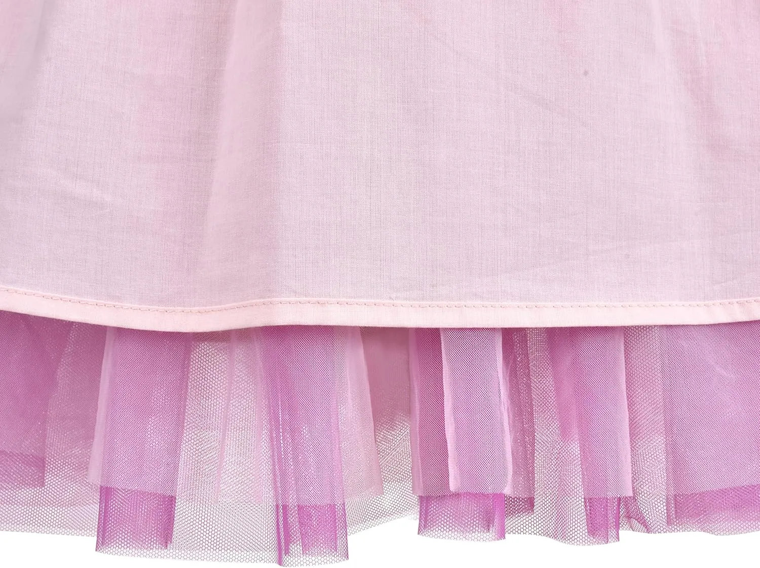 Sunny Fashion Girls Dress Purple Short Sleeve Rainbow Tulle Skirt Birthday Party
