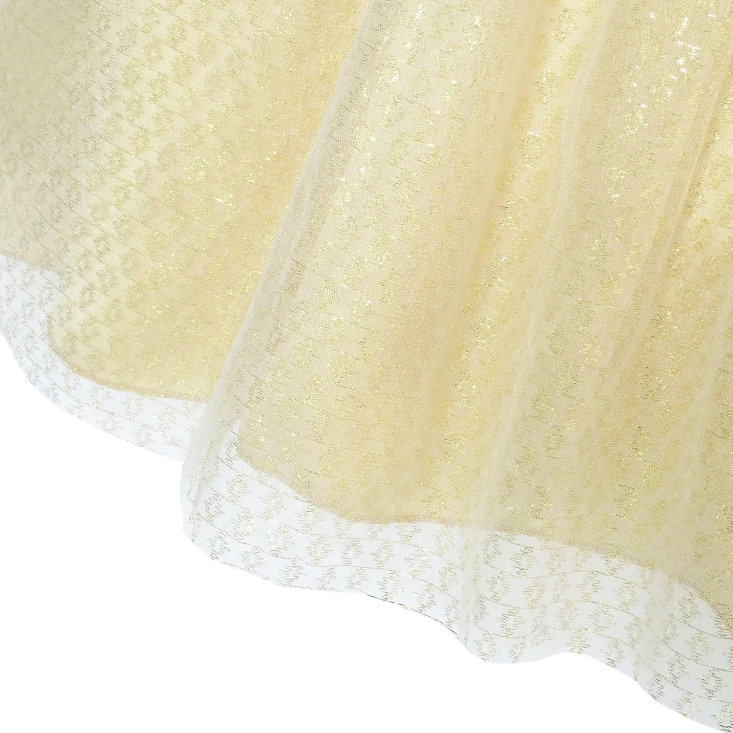 Sunny Fashion Girls Dress Shinning Sequins Beige Tulle Layers Wedding Pageant