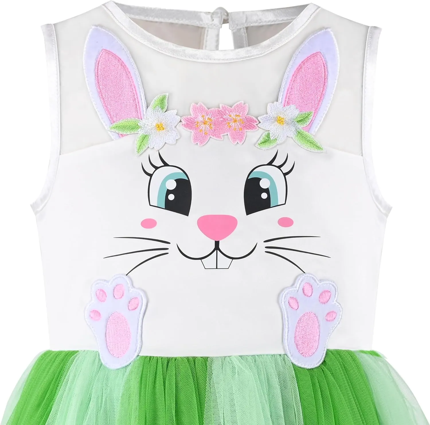 Sunny Fashion Girls Dress Unicorn Rainbow Tulle Unicorn Headband Party Size 4-10