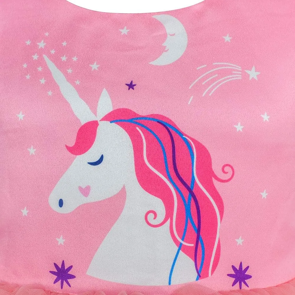 Sunny Fashion Girls Dress Unicorn Rainbow Tulle Unicorn Headband Party Size 4-10