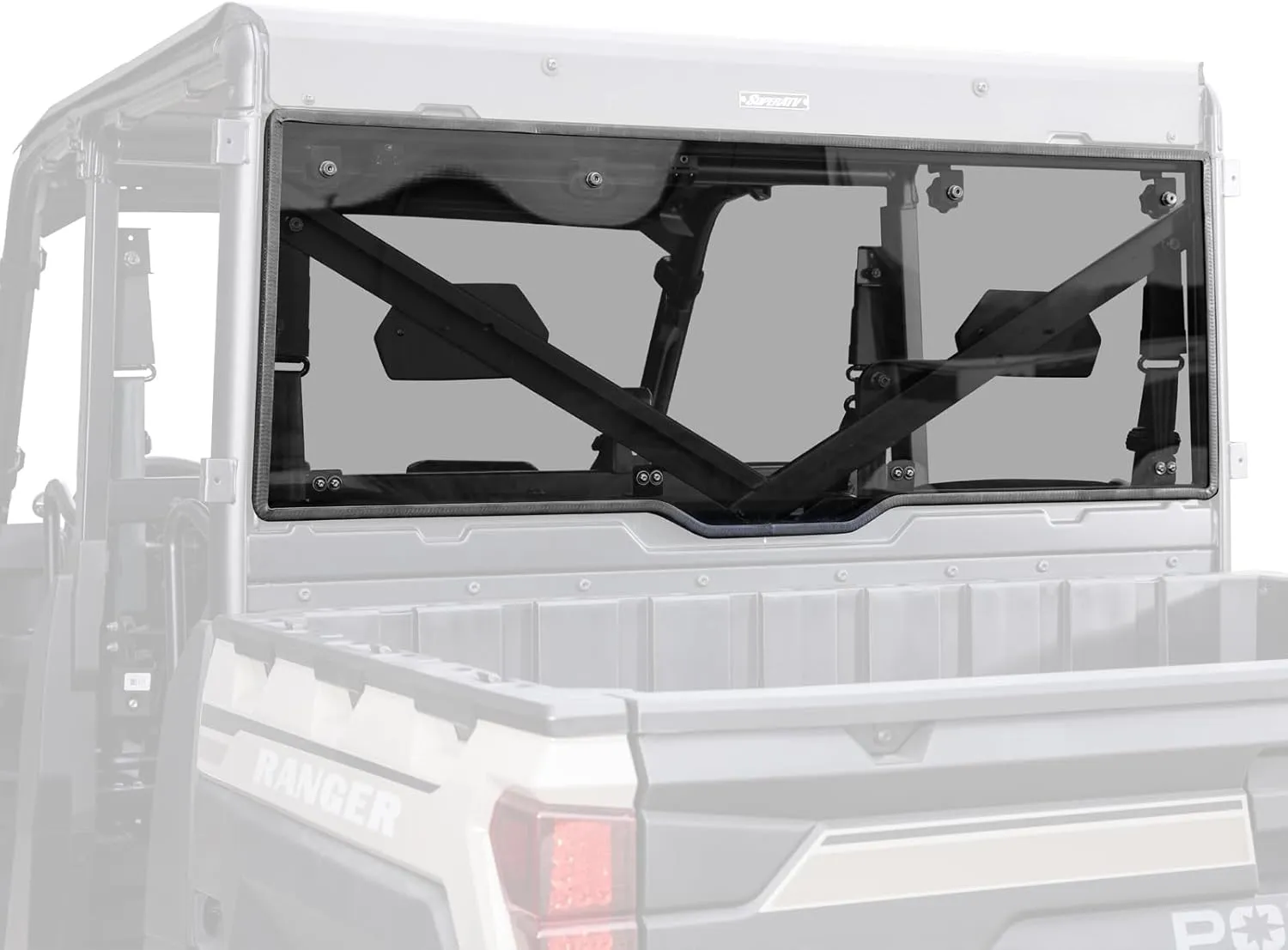 SuperATV Polaris Ranger XP 900 Scratch-Resistant Rear Windshield