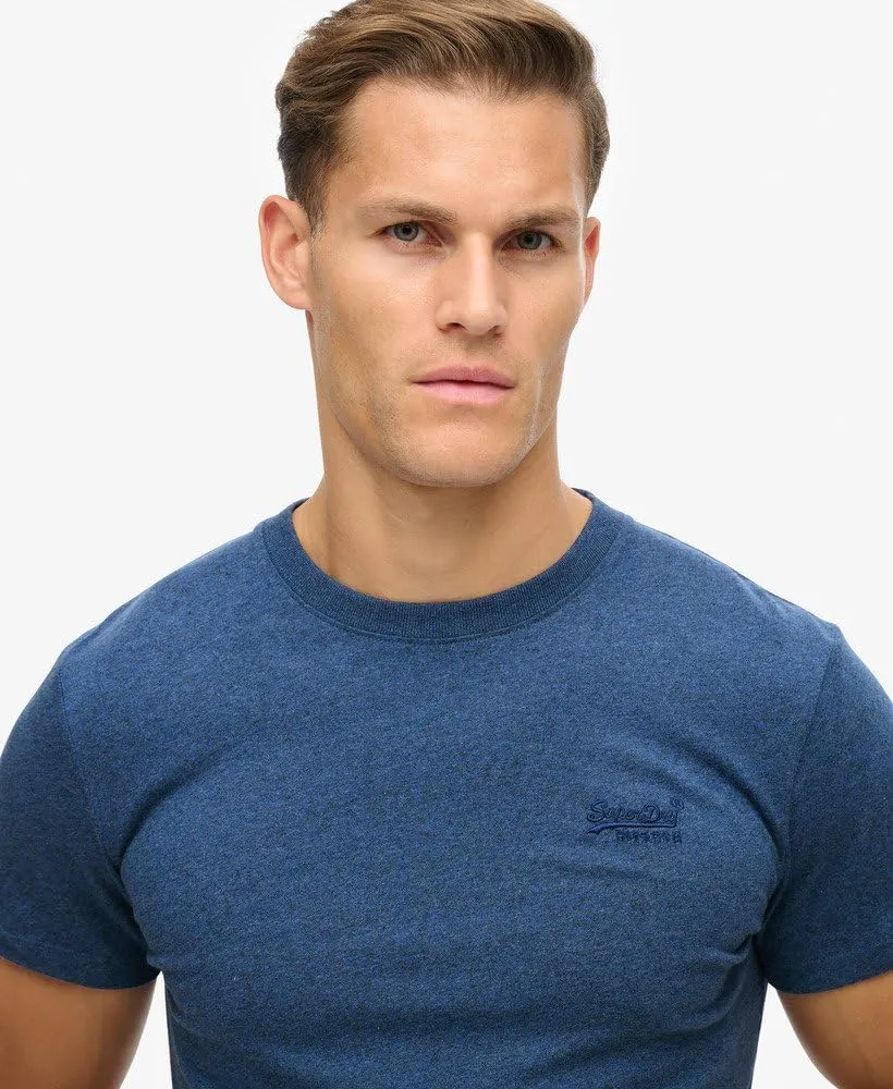 Superdry Men's Vintage Logo Embroidered T-Shirt, Bright Blue Marl