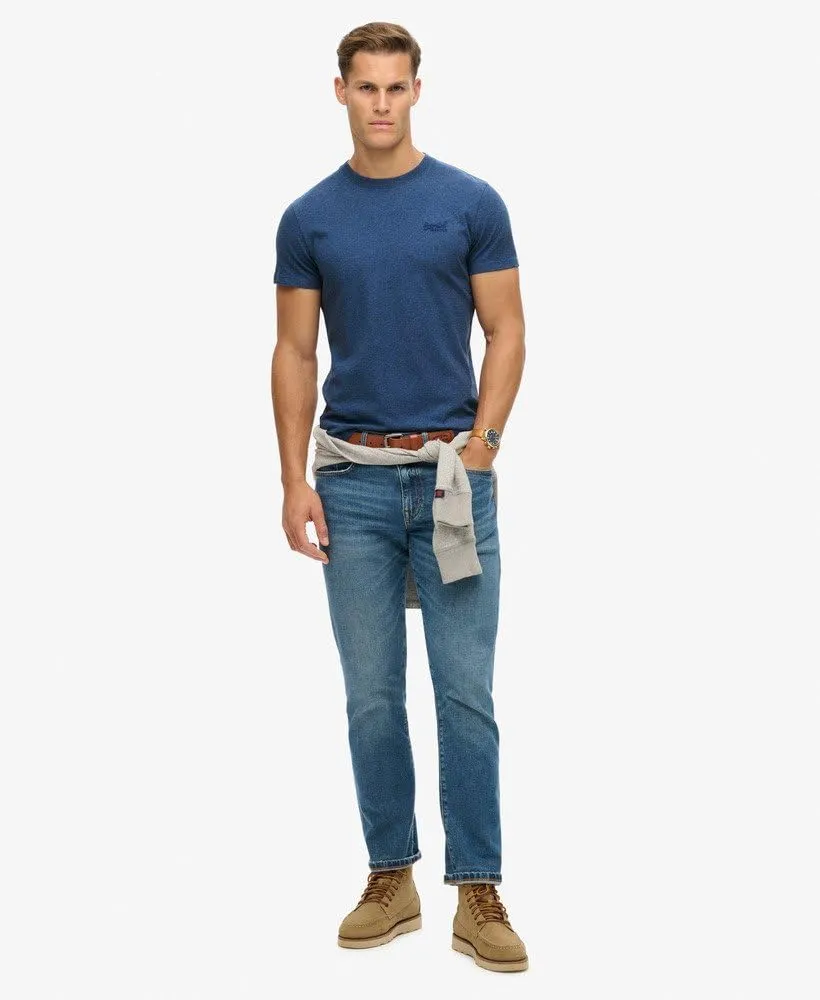 Superdry Men's Vintage Logo Embroidered T-Shirt, Bright Blue Marl