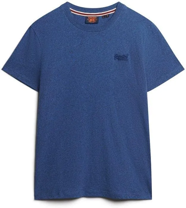 Superdry Men's Vintage Logo Embroidered T-Shirt, Bright Blue Marl