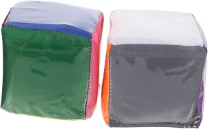 SUPVOX 2Pcs Learning Dice Early Education Teaching Aid with Transparent Handbag Material for Group Individual Play Engaging Game for Cognitive Development