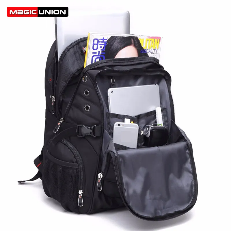 Swiss External Waterproof USB MAGIC UNION Anti Man Exclusive offer Backpack Laptop Men's Theft Travel Bag 15/17 inch Large Seamless integration Backpack Capacity Bag