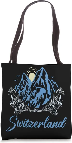 Switzerland Edelweiss Alps Souvenir Hike Mountains Swiss Tote Bag