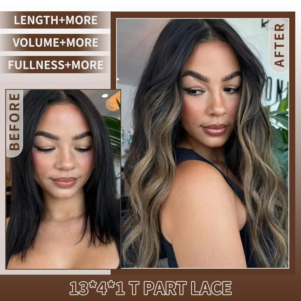 Synthetic Lace Front Wig Pre Plucked 13x4x1 Highlight Ombre Blonde Wigs for Women Ready to Wear HD Glueless Natural Wavy for Women Middle Part