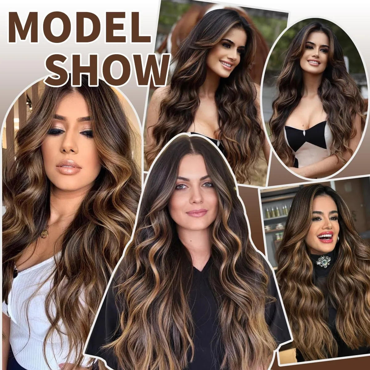 Synthetic Lace Front Wig Pre Plucked 13x4x1 Highlight Ombre Blonde Wigs for Women Ready to Wear HD Glueless Natural Wavy for Women Middle Part