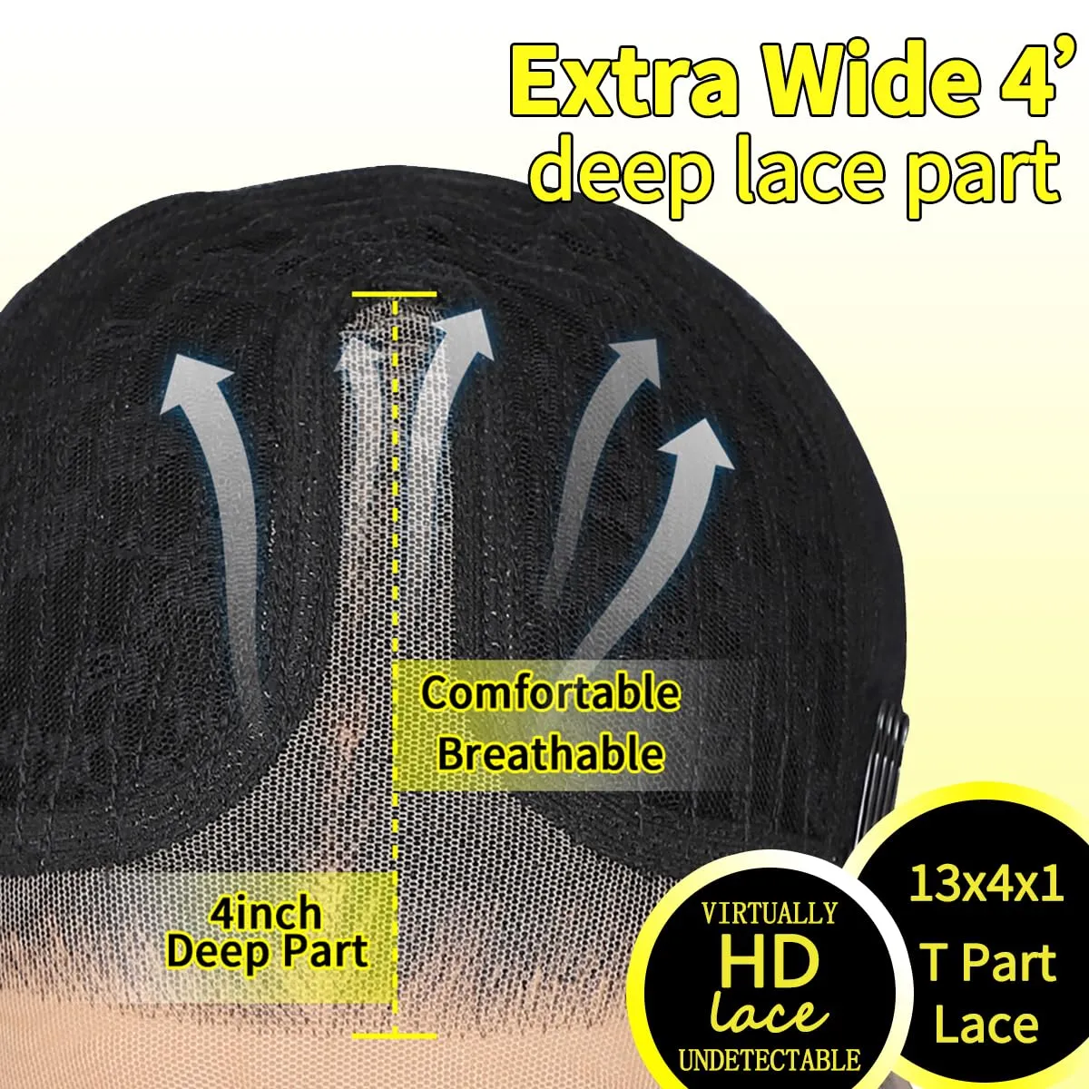 Synthetic Lace Front Wig Pre Plucked 13x4x1 Highlight Ombre Blonde Wigs for Women Ready to Wear HD Glueless Natural Wavy for Women Middle Part