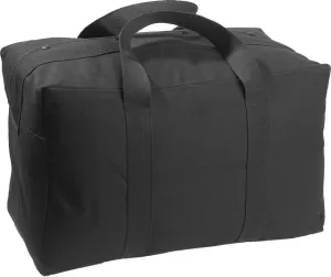 Tactical Parachute Cargo Bag LARGE Cotton Canvas Carry Bag, 24" x 15" x 13" - Black