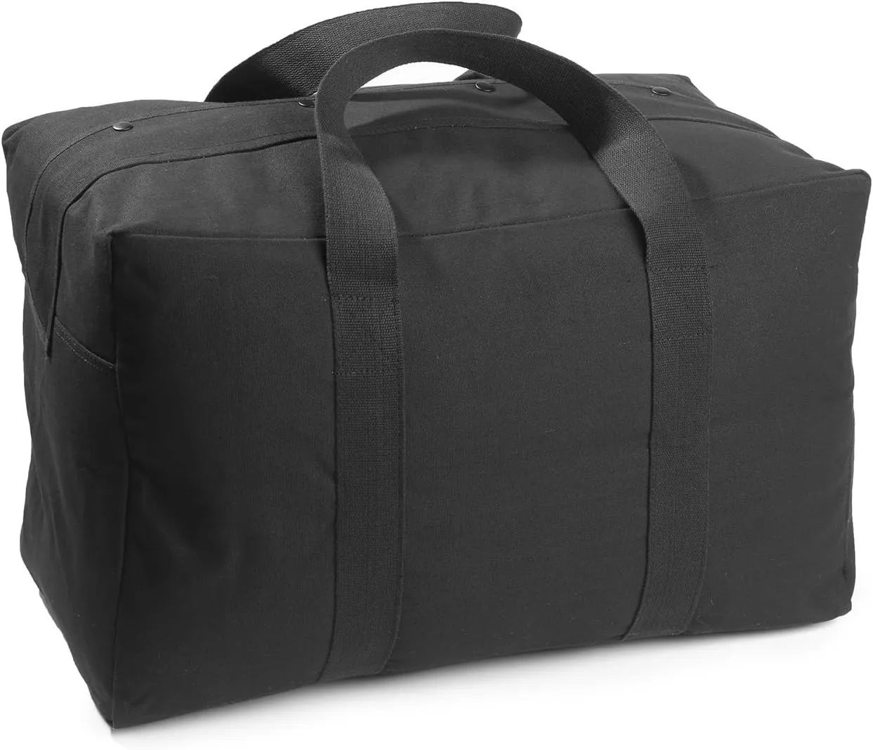 Tactical Parachute Cargo Bag LARGE Cotton Canvas Carry Bag, 24" x 15" x 13" - Black