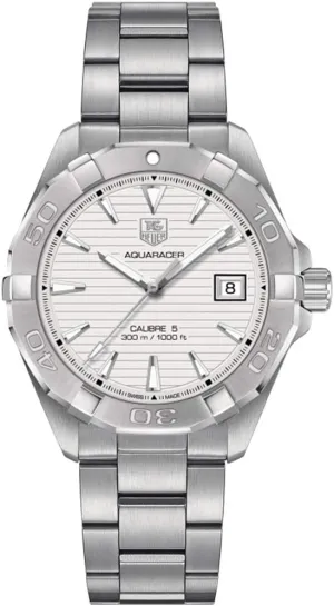 TAG Heuer Men's WAY2111.BA0928 Aquaracer Analog Display Swiss Automatic Silver Watch