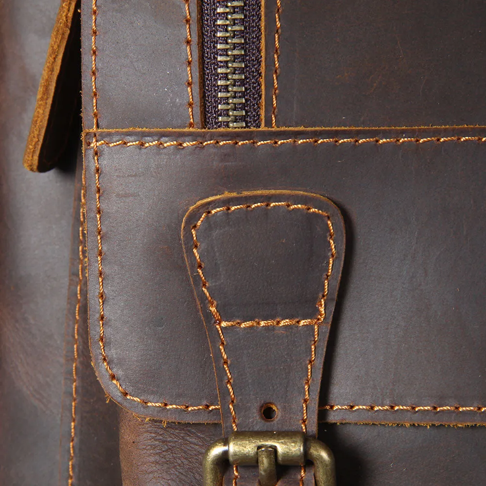 Tan Leather Backpack | Caribbean Sea