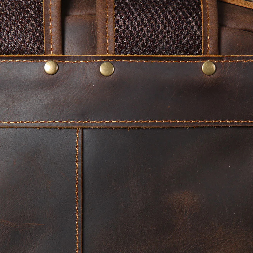 Tan Leather Backpack | Caribbean Sea