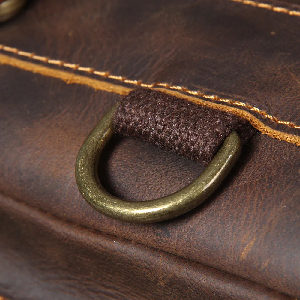 Tan Leather Backpack | Caribbean Sea