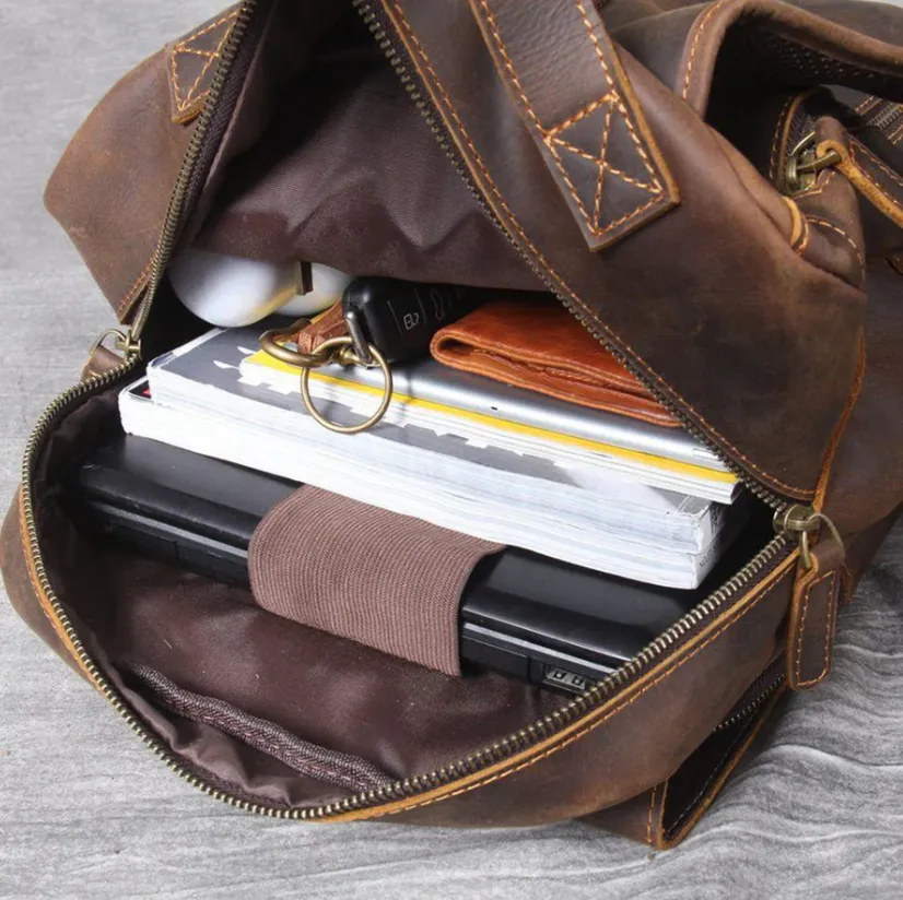 Tan Leather Backpack | Caribbean Sea