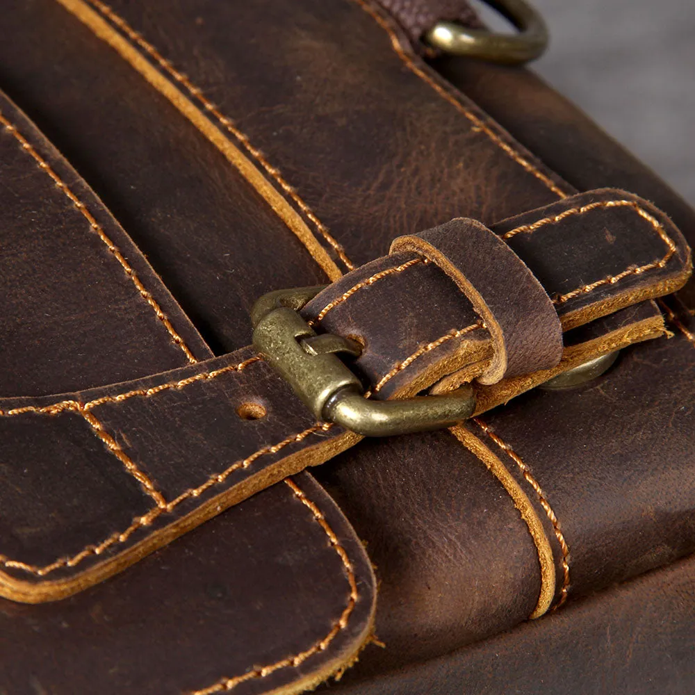 Tan Leather Backpack | Caribbean Sea