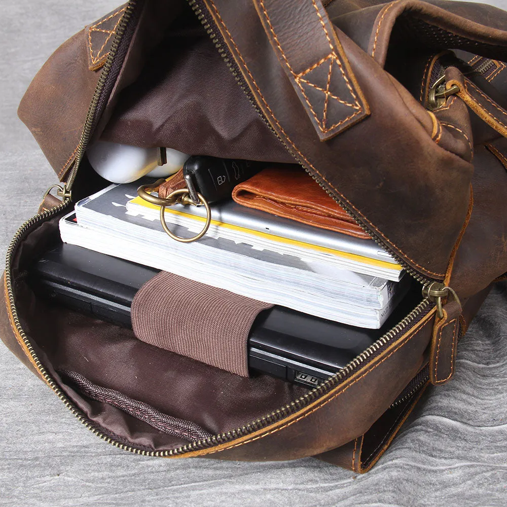 Tan Leather Backpack | Caribbean Sea