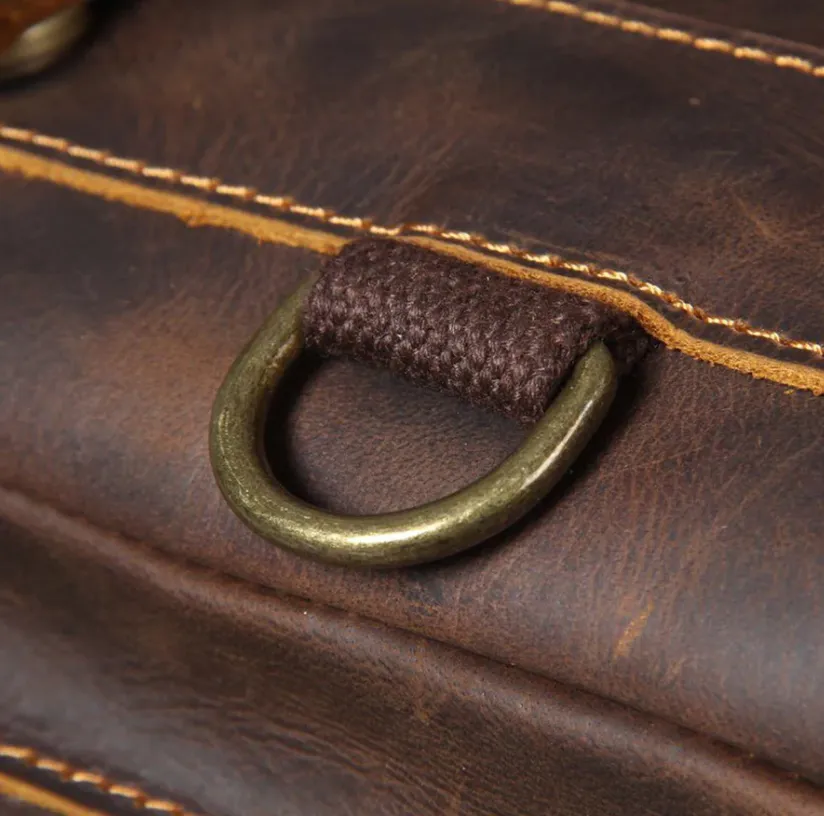 Tan Leather Backpack | Caribbean Sea