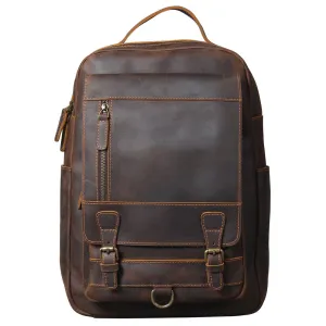 Tan Leather Backpack | Caribbean Sea