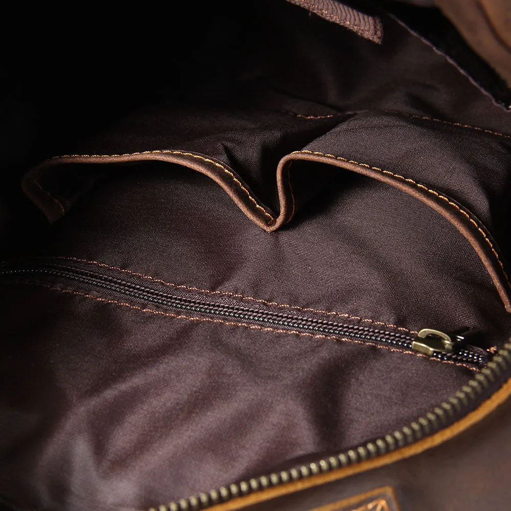 Tan Leather Backpack | Caribbean Sea