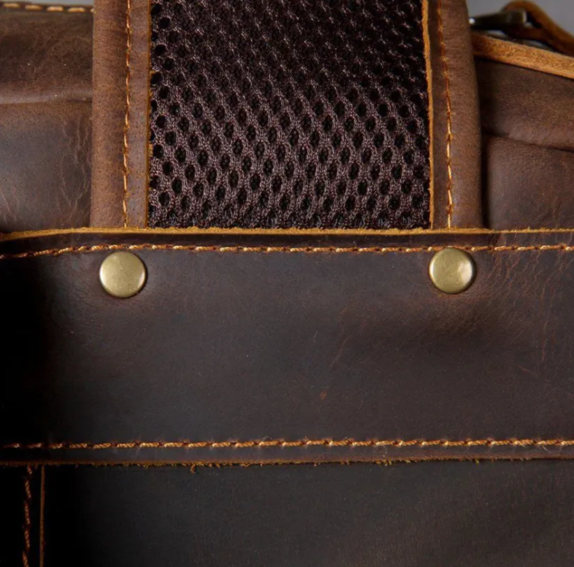 Tan Leather Backpack | Caribbean Sea