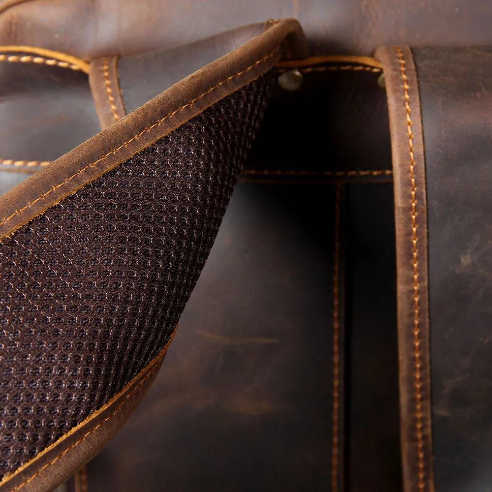 Tan Leather Backpack | Caribbean Sea