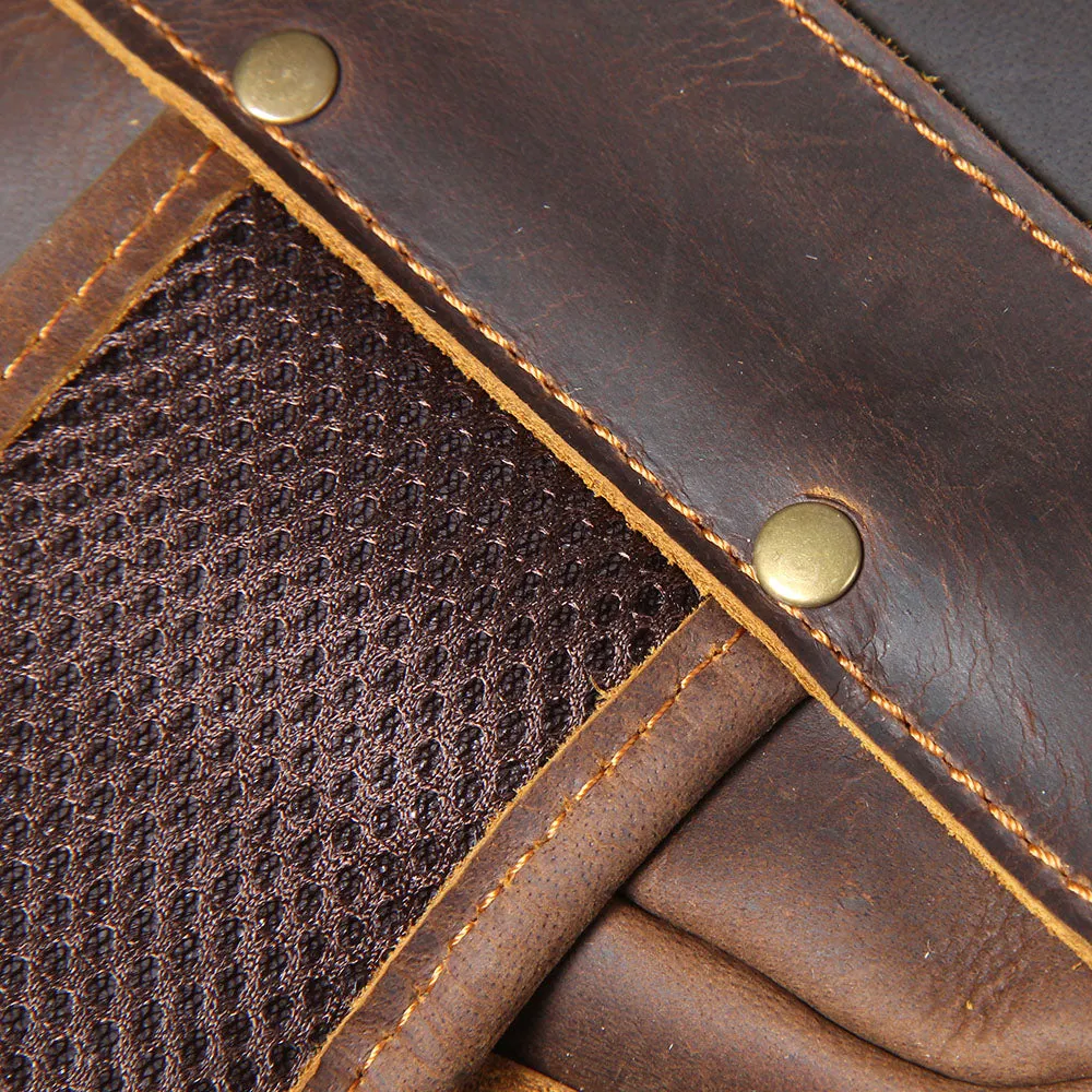 Tan Leather Backpack | Caribbean Sea