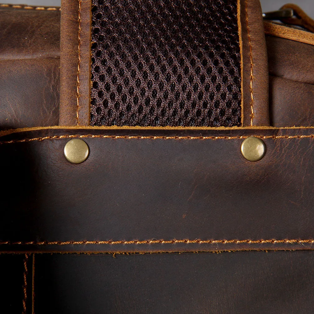 Tan Leather Backpack | Caribbean Sea