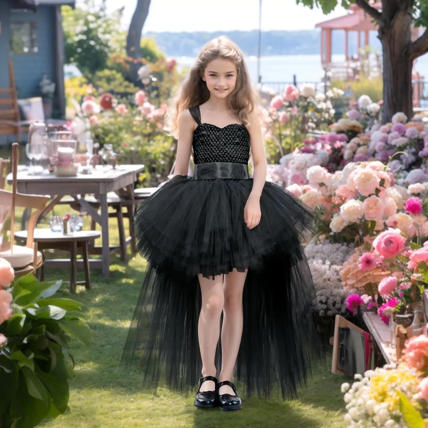 Tao-Ge Christmas Tutu Dress for Girls Tulle Dresses Fairy Princess Dress for Kids Toddler Little Girl Birthday Party Outfit