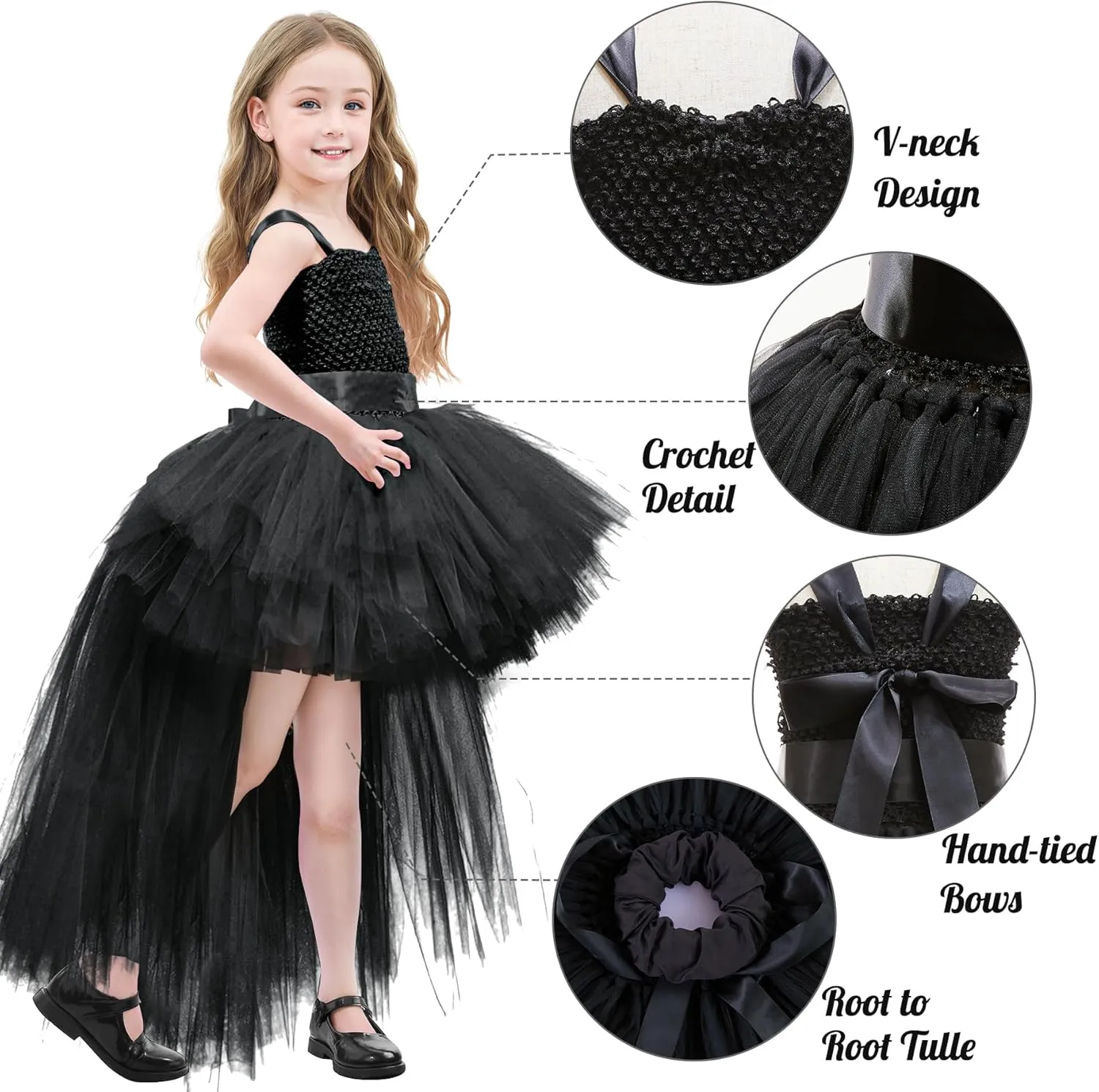 Tao-Ge Christmas Tutu Dress for Girls Tulle Dresses Fairy Princess Dress for Kids Toddler Little Girl Birthday Party Outfit