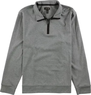 Tasso Elba Mens Sweater 1/2 Zip Mock Neck Long-Sleeve Gray XL