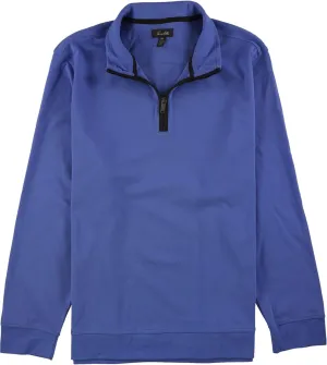 Tasso Elba Mens Sweater Baja 1/4 Zip Pullover Mock Neck Blue XL
