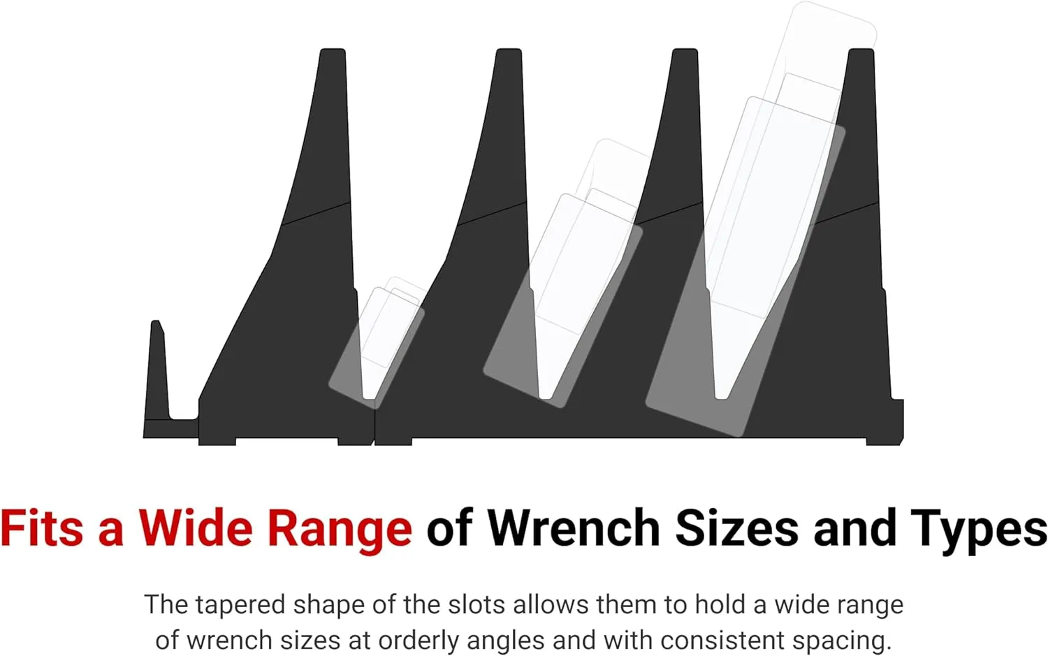 TEKTON 40-Tool Modular Wrench Organizer Set (Black) | OTM92140 | Made in USA