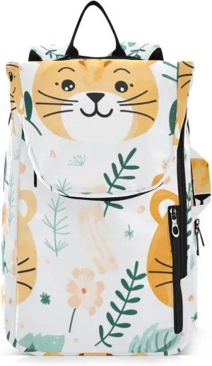 Tennis Bag Tennis Backpack for Women Men, Tennis Bag Holds 2 Rackets, Pickleball Paddles Balls, Badminton Squash, Cute Tiger (20)