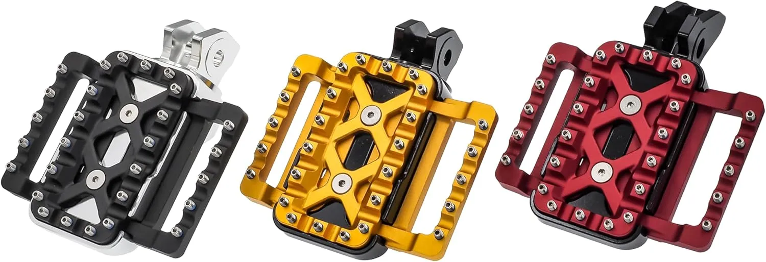 The Brick Series- Foot Pegs Set (2 Side Pack) (Surron-Light Bee, Silver/Black-Nail)