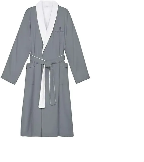 The Ritz-Carlton Frette Microfiber Robe - Grey - Luxury Hotel Bathrobe - Medium