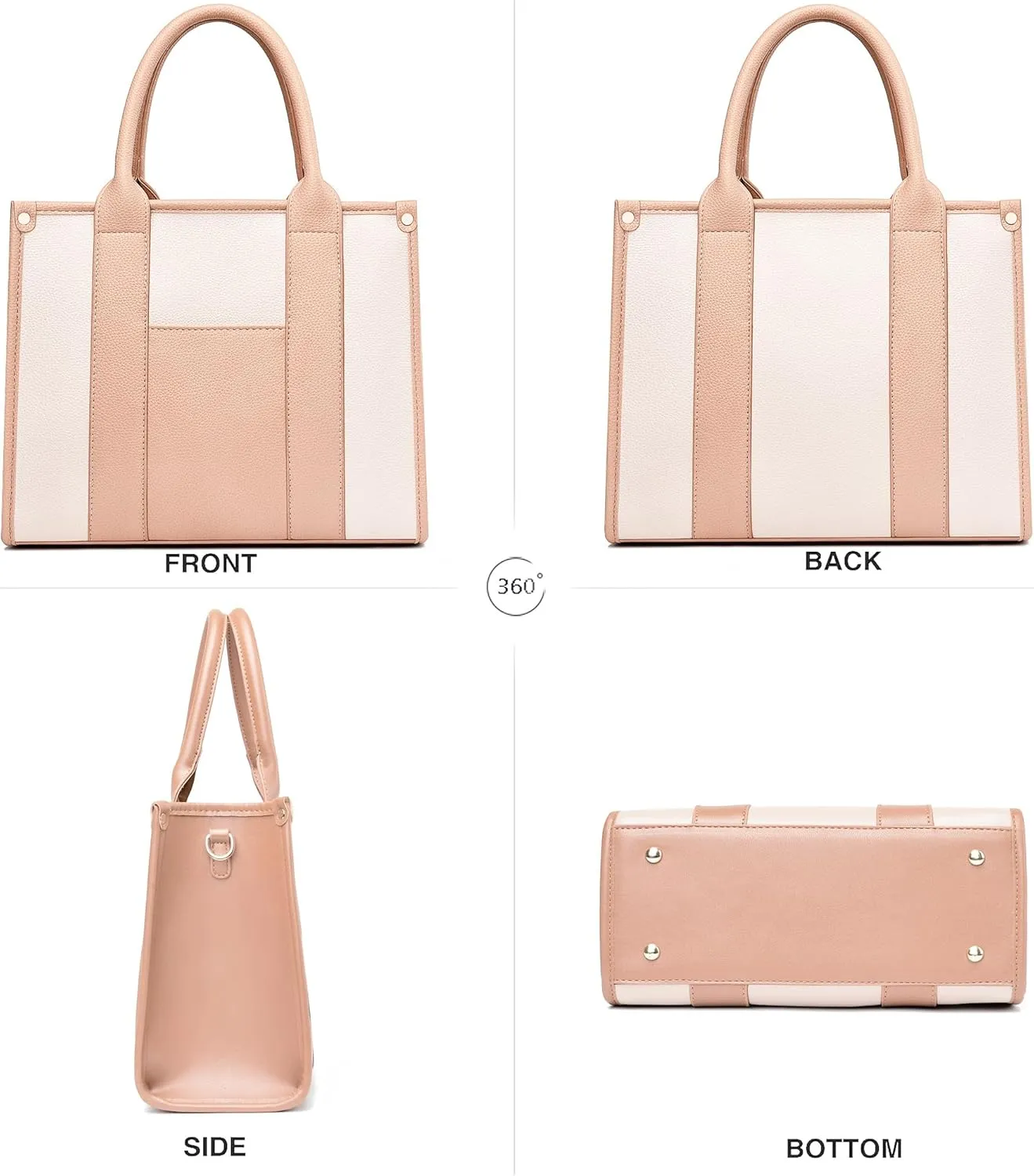 The Tote Bag Crossbody Purses for Women Shoulder Bag Handbags PU Leather Top Handle Bags with zipper