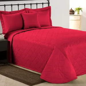 Thomasville At Home Overture Jacquard Solid Red Bedspread, Twin 110" Long x 81" Wide, Single Cotton Bedspread (1), Bedroom