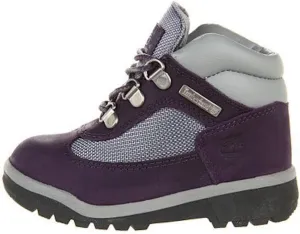 Timberland Children's Field Boot Leather/Fabric, Purple/Grey Leather/Fabric