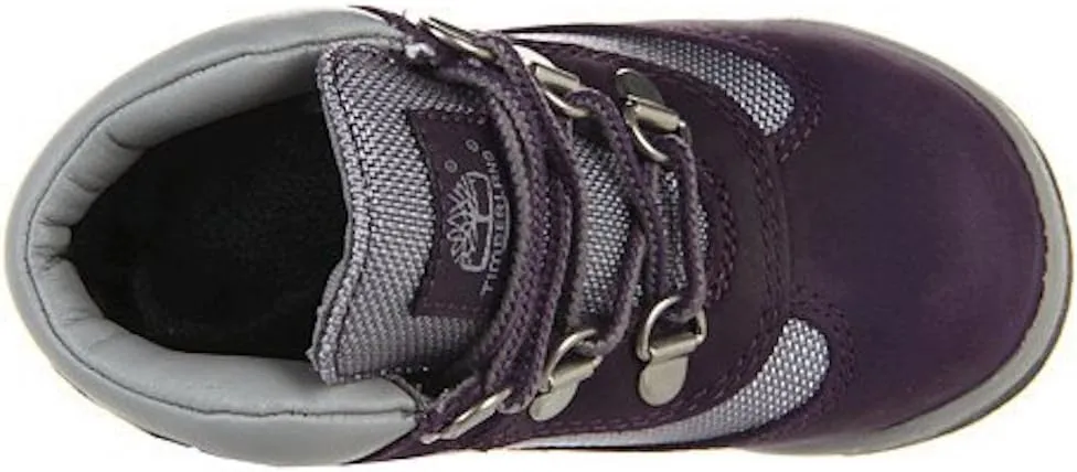 Timberland Children's Field Boot Leather/Fabric, Purple/Grey Leather/Fabric