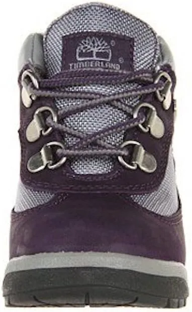Timberland Children's Field Boot Leather/Fabric, Purple/Grey Leather/Fabric