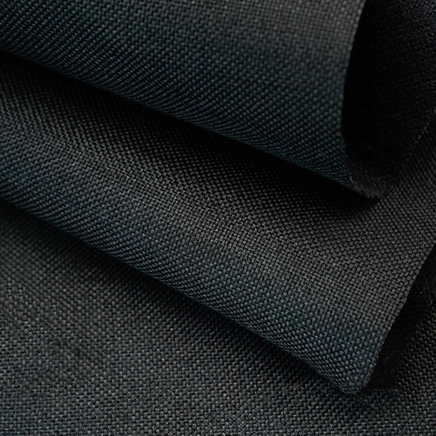 TinaKim Faux Linen Upholstery Fabric, for Chairs Couch Settee Cover Material (Black, 2 Yard (57x 72 inch))