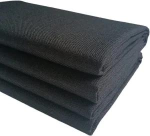 TinaKim Faux Linen Upholstery Fabric, for Chairs Couch Settee Cover Material (Black, 2 Yard (57x 72 inch))