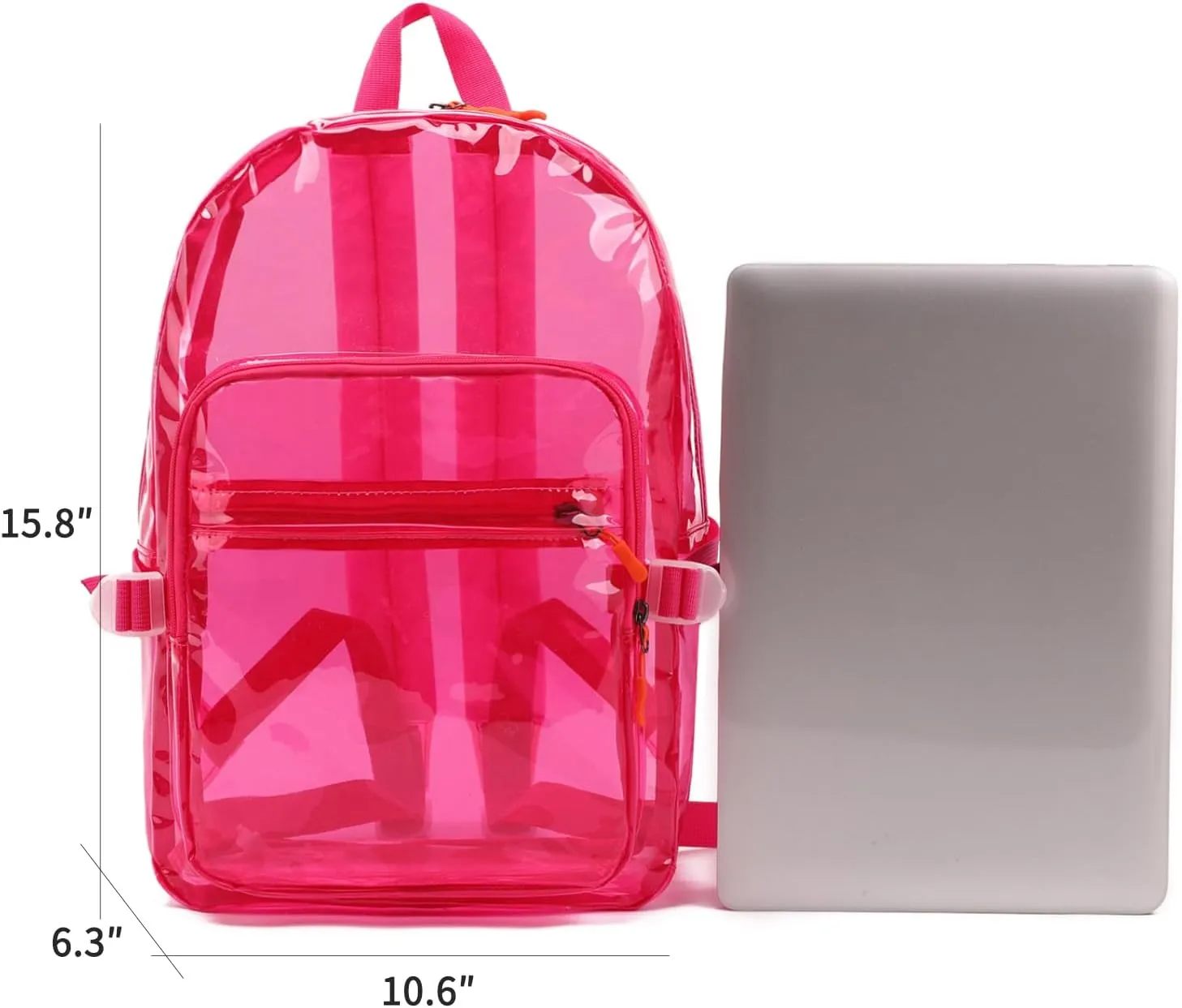 TINYAT Heavy Duty Transparent Clear backpack See Through Large Capacity Clear Bag for college, Concerts, Sports, Travel