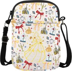 TOBGBE Cartoon Movie Inspired Gift Fairy Tales Idea Princess Belle Lover Messenger Bag Beast Fans Gift