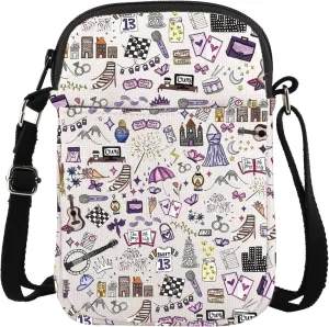 TOBGBE Tour Concert Gift Singer Fan Gift Album Inspired Canvas Crossbody Bags Music Lover Merchandise Song Lyric Gift